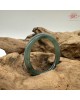 【肌容雪】天然緬甸A貨冰孔雀藍翡翠圓條手鐲 編號437(鐲圍55.0mm#17.5號)