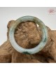 【肌容雪】天然緬甸A貨冰福祿壽翡翠圓條手鐲 編號438(鐲圍53.7mm#17號)