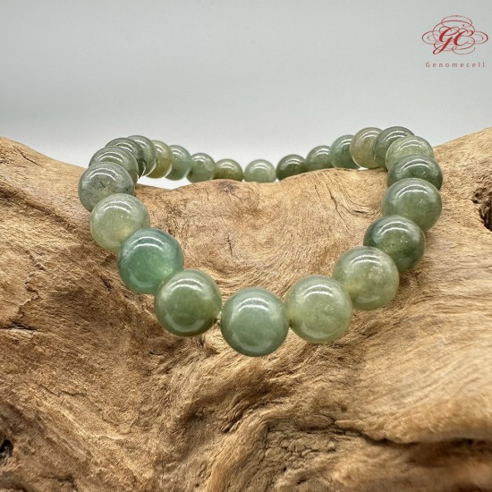 【肌容雪】天然緬甸A貨冰湖水綠翡翠單圈手串 編號439