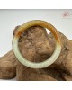 【肌容雪】天然緬甸A貨冰膠黃翡翠正圈手鐲 編號446(鐲圍57.4mm#18號)