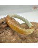 【肌容雪】天然緬甸A貨冰膠黃翡翠正圈手鐲 編號446(鐲圍57.4mm#18號)