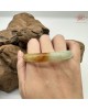 【肌容雪】天然緬甸A貨冰膠黃翡翠正圈手鐲 編號446(鐲圍57.4mm#18號)