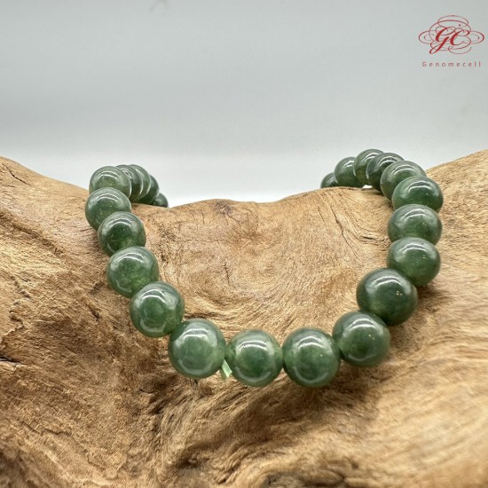 【肌容雪】天然緬甸A貨湖水綠翡翠單圈手串 編號449