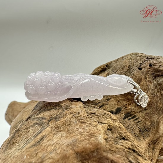 【肌容雪】天然緬甸A貨紫葡萄造型翡翠吊墜 編號450