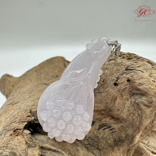 【肌容雪】天然緬甸A貨紫葡萄造型翡翠吊墜 編號450