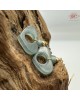 【肌容雪】天然緬甸A貨藍水翡翠耳針 編號461