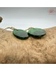 【肌容雪】天然緬甸A貨滿辣綠18K翡翠耳針 編號462