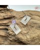 【肌容雪】天然緬甸A貨冰紫翡翠方糖耳針 編號469