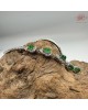 【肌容雪】天然緬甸A貨翡翠螢光綠葫蘆造型手鍊 編號472