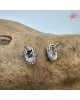 【肌容雪】天然緬甸A貨冰蠟綠翡翠開枝散葉造型耳針 編號483