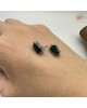 【肌容雪】天然緬甸A貨冰蠟綠翡翠開枝散葉造型耳針 編號483