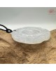【肌容雪】天然緬甸A貨白翡翠如意運轉吊墜繩 編號488