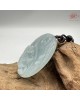【肌容雪】天然緬甸A貨翡翠雕荷花造型吊墜繩 編號490