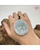 【肌容雪】天然緬甸A貨翡翠雕荷花造型吊墜繩 編號490