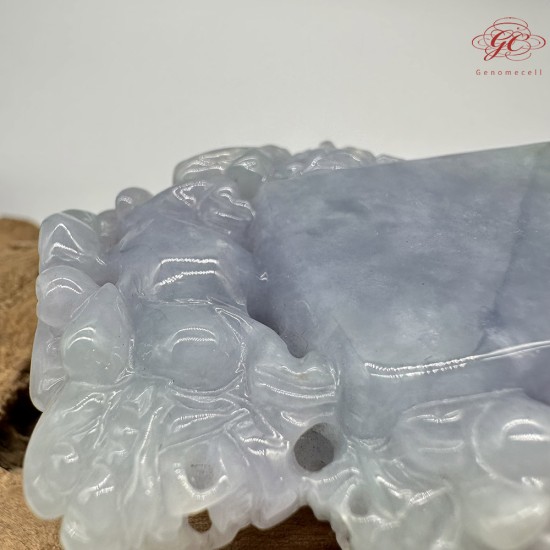 【肌容雪】天然緬甸A貨春彩翡翠龍雕擺件/印章 編號499