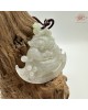 【肌容雪】天然緬甸A貨冰翡翠招財辟邪吉祥物吊墜繩 編號500