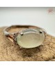 【肌容雪】天然緬甸A貨冰翡翠蛋面可調節戒指 編號503(戒圍17.7mm#12號)