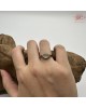 【肌容雪】天然緬甸A貨冰翡翠蛋面可調節戒指 編號503(戒圍17.7mm#12號)