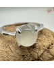 【肌容雪】天然緬甸A貨冰翡翠蛋面可調節戒指 編號504(戒圍19.2mm#15號)