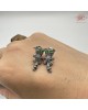 【肌容雪】天然緬甸A貨綠翡翠Q版小老虎造型耳針 編號507