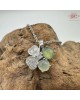 【肌容雪】天然緬甸A貨綠翡翠四葉草造型項鍊 編號511
