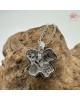 【肌容雪】天然緬甸A貨綠翡翠四葉草造型項鍊 編號511