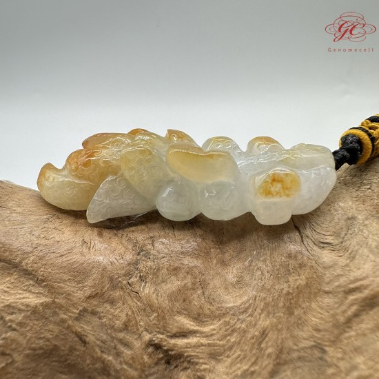 【肌容雪】天然緬甸A貨黃翡貔貅造型吊飾繩 編號515
