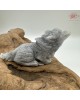 【肌容雪】天然緬甸A貨烏雞翡翠狼型擺件 編號521