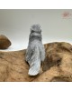 【肌容雪】天然緬甸A貨烏雞翡翠狼型擺件 編號521