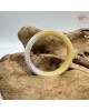 【肌容雪】天然緬甸A貨紫底黃翡翠正圈手鐲 編號523(鐲圍59.5mm#19號)