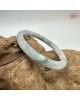 【肌容雪】天然緬甸A貨冰飄花翡翠圓條手鐲 編號524(鐲圍55.5mm#17.5號)