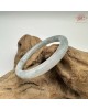 【肌容雪】天然緬甸A貨冰飄花翡翠圓條手鐲 編號524(鐲圍55.5mm#17.5號)