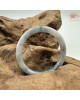 【肌容雪】天然緬甸A貨冰飄花翡翠圓條手鐲 編號524(鐲圍55.5mm#17.5號)