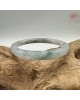 【肌容雪】天然緬甸A貨冰飄花翡翠圓條手鐲 編號524(鐲圍55.5mm#17.5號)