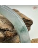 【肌容雪】天然緬甸A貨冰飄花翡翠圓條手鐲 編號524(鐲圍55.5mm#17.5號)