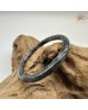 【肌容雪】天然緬甸A貨冰烏雞翡翠美人條手鐲 編號528(鐲圍57.7mm#18號)