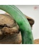 【肌容雪】天然緬甸A貨滿綠飄花翡翠圓條手鐲 編號537(鐲圍55.4mm#17.5號)