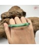 【肌容雪】天然緬甸A貨滿綠飄花翡翠圓條手鐲 編號537(鐲圍55.4mm#17.5號)