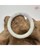 【肌容雪】天然緬甸A貨春彩飄花翡翠圓條手鐲 編號538(鐲圍56.5mm#18號)