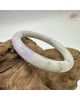 【肌容雪】天然緬甸A貨春彩飄花翡翠圓條手鐲 編號538(鐲圍56.5mm#18號)