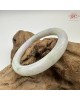 【肌容雪】天然緬甸A貨春彩飄花翡翠圓條手鐲 編號538(鐲圍56.5mm#18號)