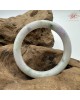 【肌容雪】天然緬甸A貨春彩飄花翡翠圓條手鐲 編號538(鐲圍56.5mm#18號)