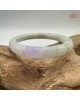 【肌容雪】天然緬甸A貨春彩飄花翡翠圓條手鐲 編號538(鐲圍56.5mm#18號)
