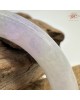 【肌容雪】天然緬甸A貨春彩飄花翡翠圓條手鐲 編號538(鐲圍56.5mm#18號)