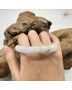 【肌容雪】天然緬甸A貨春彩飄花翡翠圓條手鐲 編號538(鐲圍56.5mm#18號)