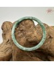 【肌容雪】天然緬甸A貨滿綠飄花翡翠叮噹鐲 編號546(鐲圍57.2mm#18號)