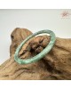 【肌容雪】天然緬甸A貨滿綠飄花翡翠叮噹鐲 編號546(鐲圍57.2mm#18號)