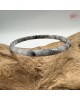 【肌容雪】天然緬甸A貨冰紫烏雞翡翠叮噹鐲 編號548(鐲圍57.5mm#18號)