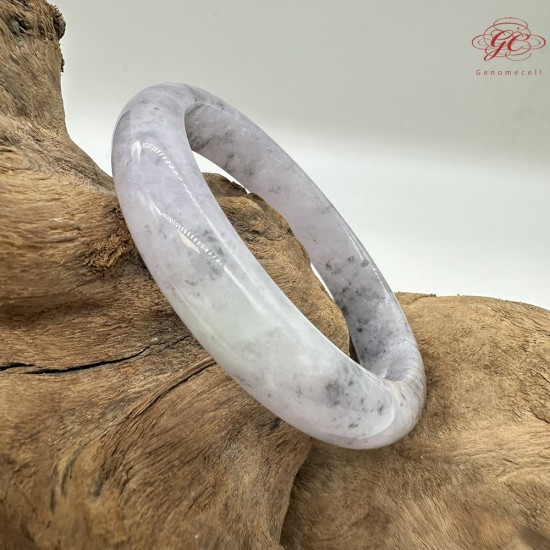 【肌容雪】天然緬甸A貨冰紫烏雞翡翠正圈手鐲 編號551(鐲圍58.3mm#18.5號)