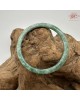 【肌容雪】天然緬甸A貨綠飄花翡翠叮噹鐲 編號552(鐲圍55.3mm#17.5號)